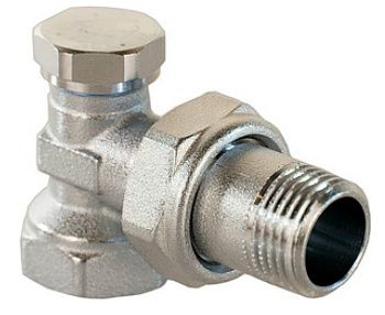 Клапан запорный  д/рад. угловой  низ 3/4" VT.019.N.05